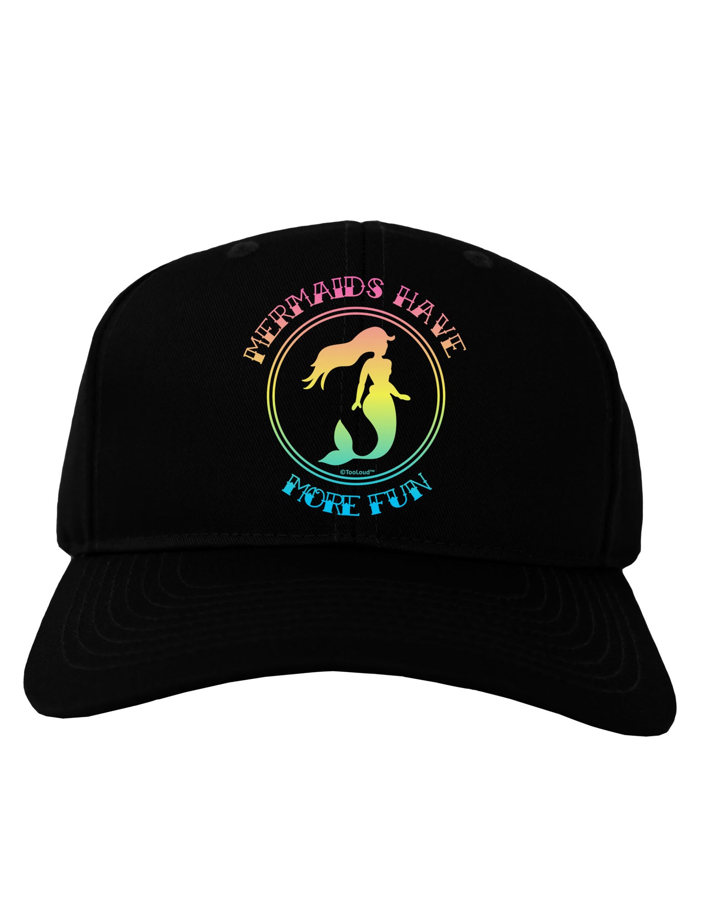 Mermaids Have More Fun - Beachy Colors Adult Dark Baseball Cap Hat-Baseball Cap-TooLoud-Black-One Size-Davson Sales