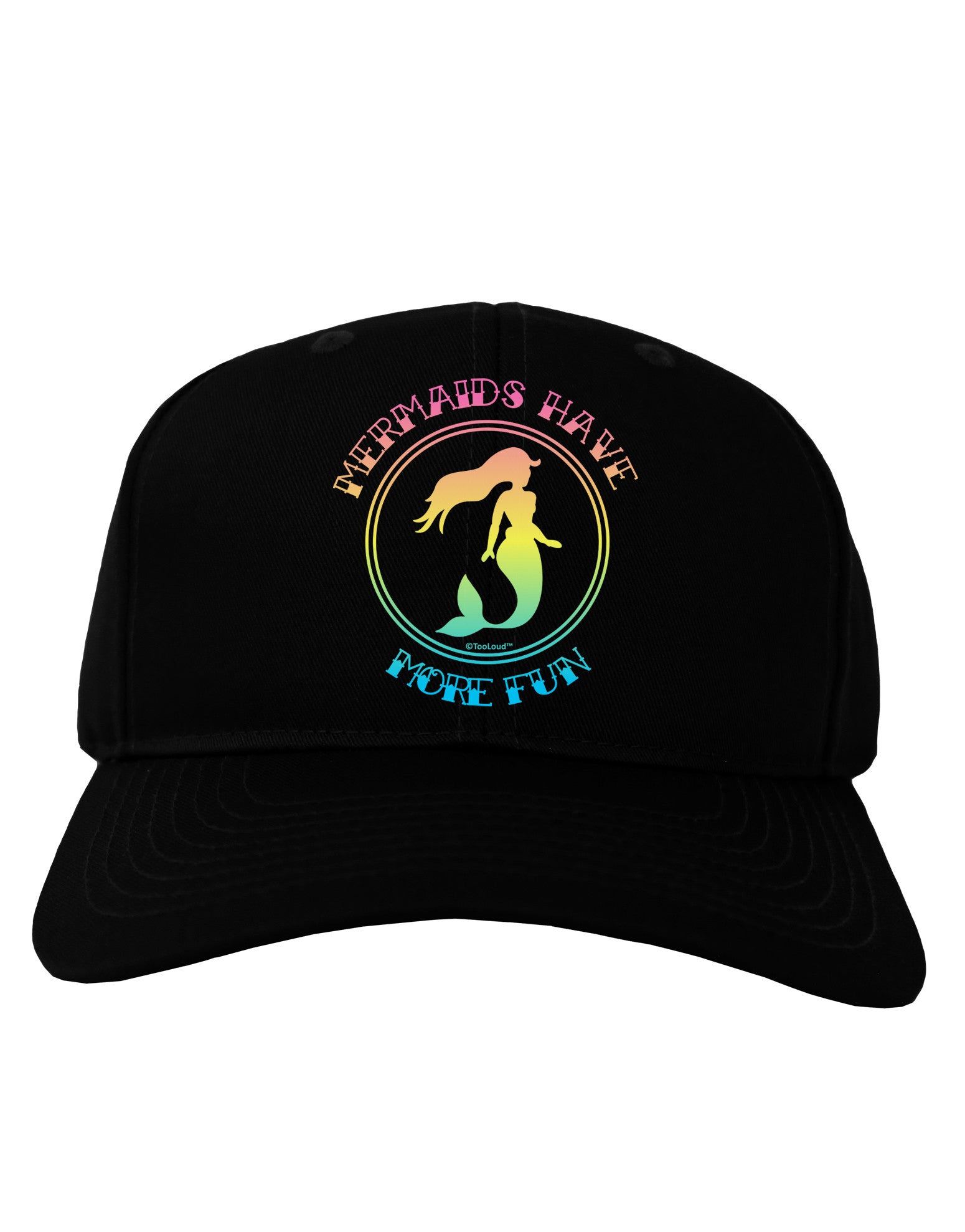 Mermaids Have More Fun - Beachy Colors Adult Dark Baseball Cap Hat-Baseball Cap-TooLoud-Black-One Size-Davson Sales