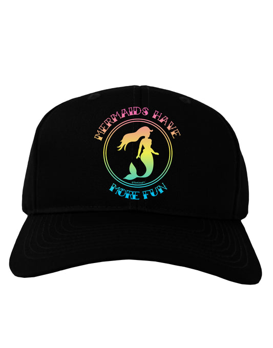 Mermaids Have More Fun - Beachy Colors Adult Dark Baseball Cap Hat-Baseball Cap-TooLoud-Black-One Size-Davson Sales