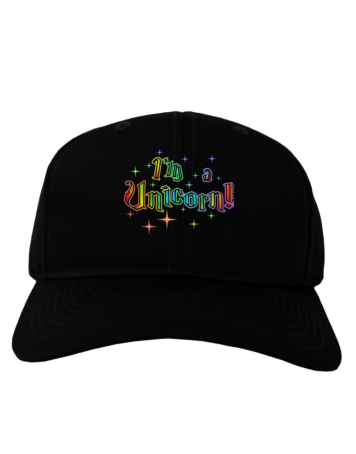 I'm a Unicorn Text Adult Dark Baseball Cap Hat-Baseball Cap-TooLoud-Black-One Size-Davson Sales