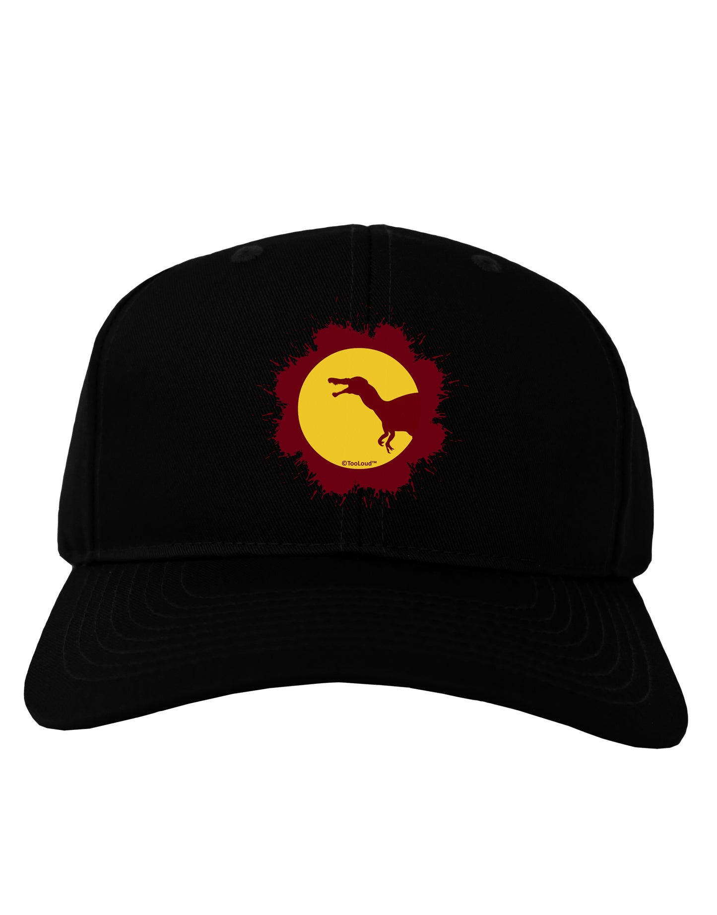 Dinosaur Silhouette Splatter Design Adult Dark Baseball Cap Hat by TooLoud-Baseball Cap-TooLoud-Black-One Size-Davson Sales