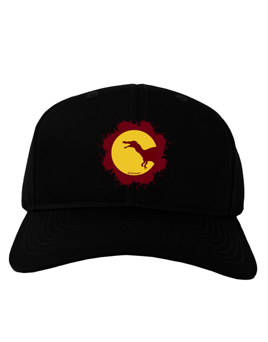 Dinosaur Silhouette Splatter Design Adult Dark Baseball Cap Hat by TooLoud-Baseball Cap-TooLoud-Black-One Size-Davson Sales