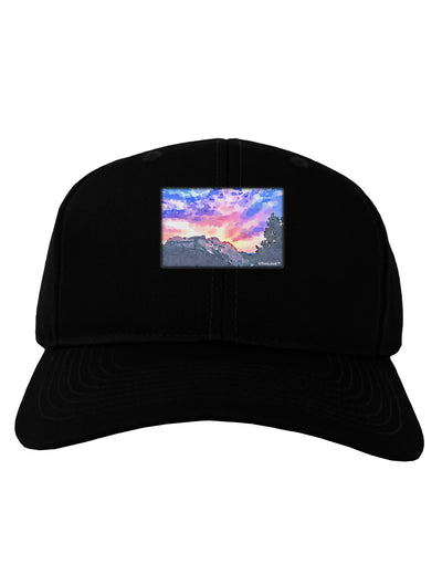 Colorado Rainbow Sunset Watercolor Adult Dark Baseball Cap Hat-Baseball Cap-TooLoud-Black-One Size-Davson Sales