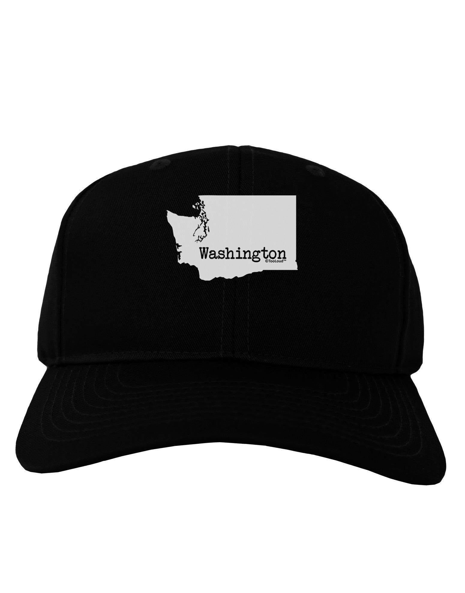 Washington - United States Shape Adult Dark Baseball Cap Hat-Baseball Cap-TooLoud-Black-One Size-Davson Sales