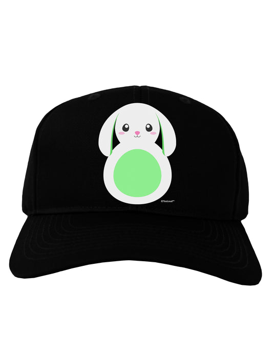 Cute Bunny with Floppy Ears - Green Adult Dark Baseball Cap Hat by TooLoud-Baseball Cap-TooLoud-Black-One Size-Davson Sales