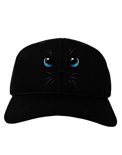 Blue-Eyed Cute Cat Face Adult Dark Baseball Cap Hat