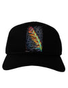 Rainbow Feather Adult Dark Baseball Cap Hat-Baseball Cap-TooLoud-Black-One Size-Davson Sales