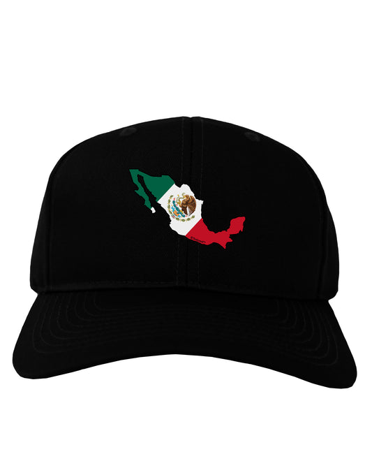 Mexico Outline - Mexican Flag Adult Dark Baseball Cap Hat by TooLoud-Baseball Cap-TooLoud-Black-One Size-Davson Sales
