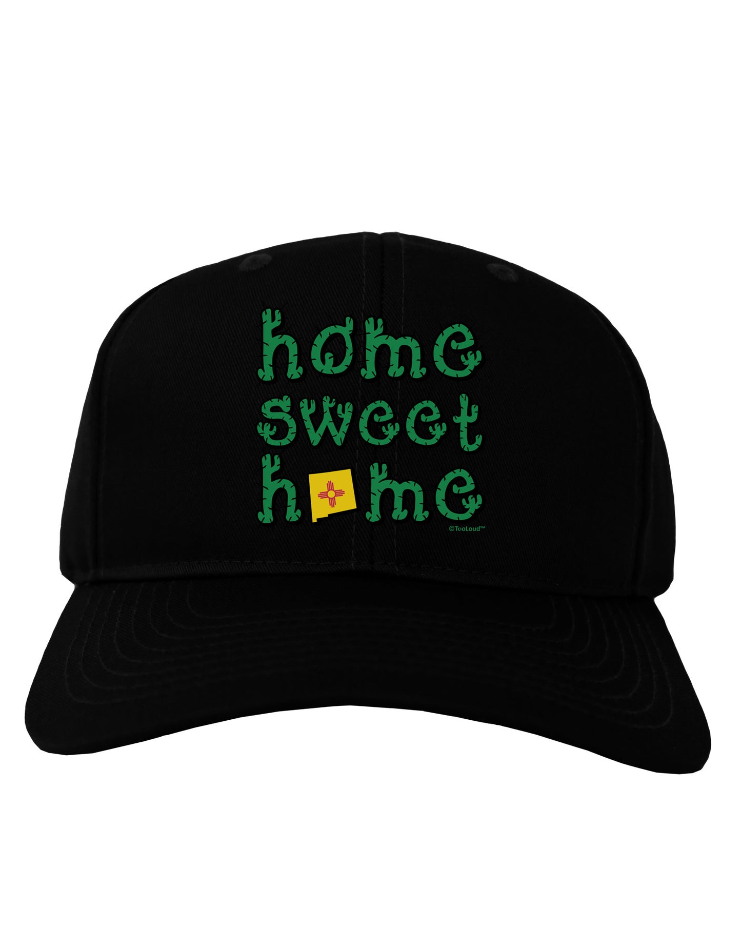 Home Sweet Home - New Mexico - Cactus and State Flag Adult Dark Baseball Cap Hat by TooLoud-Baseball Cap-TooLoud-Black-One Size-Davson Sales