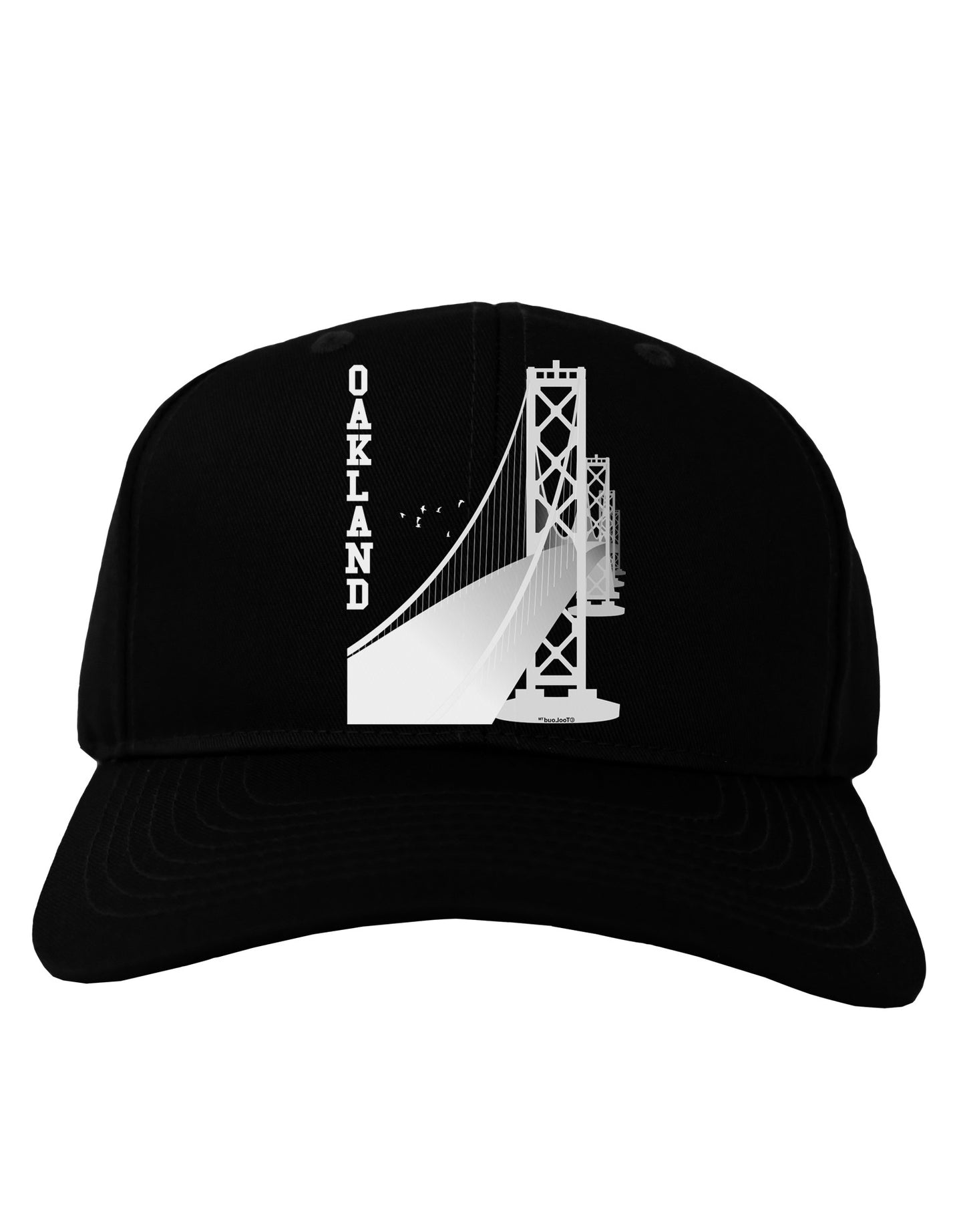 Oakland Text Bay Bridge Adult Dark Baseball Cap Hat-Baseball Cap-TooLoud-Black-One Size-Davson Sales