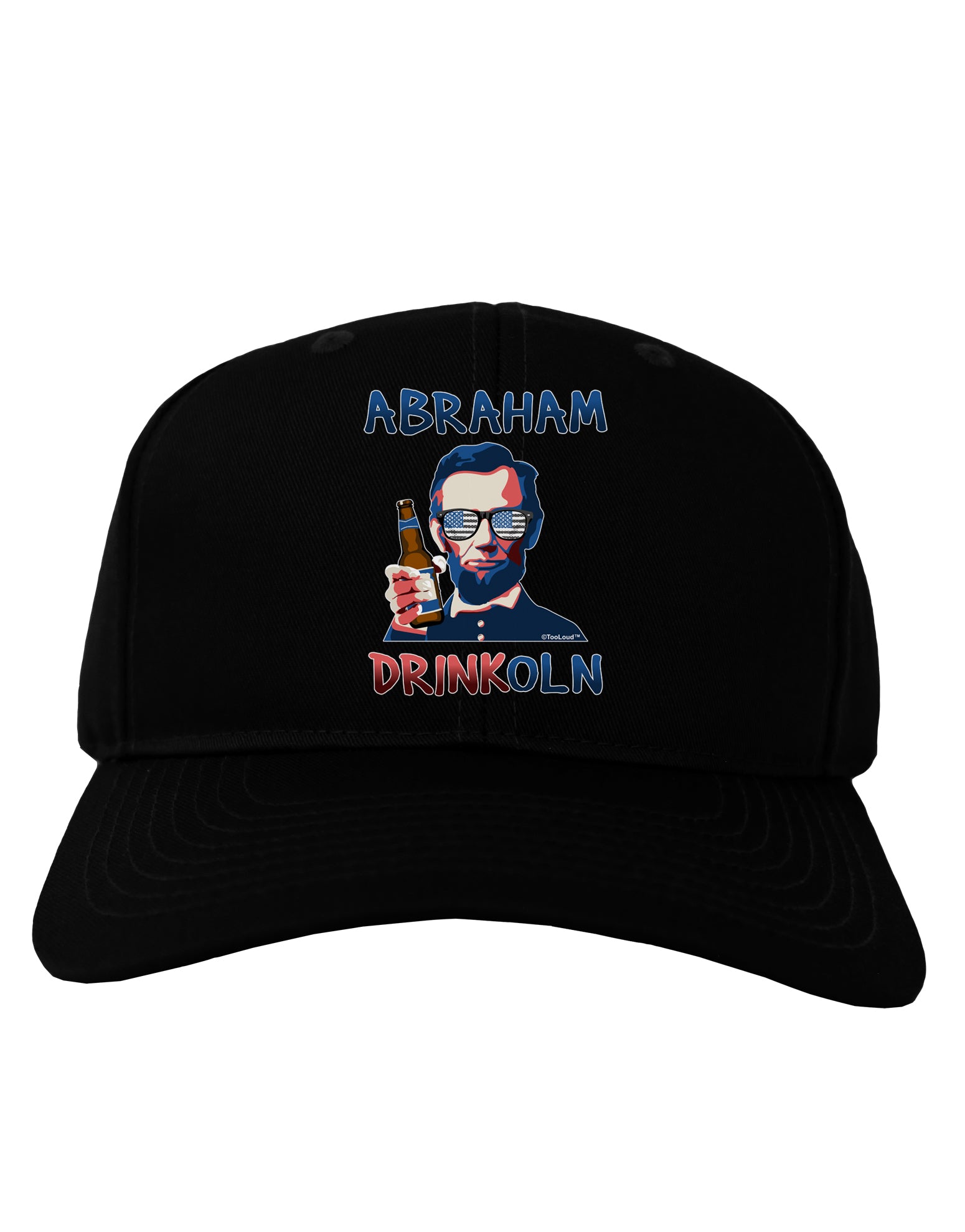 Abraham Drinkoln with Text Adult Dark Baseball Cap Hat-Baseball Cap-TooLoud-Black-One Size-Davson Sales