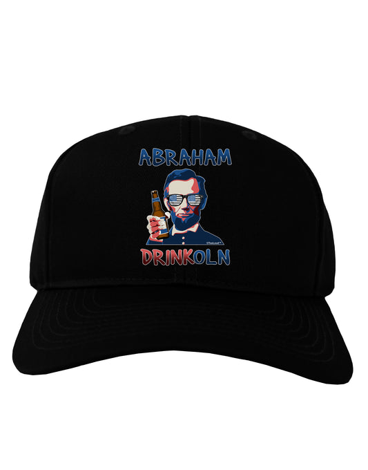 Abraham Drinkoln with Text Adult Dark Baseball Cap Hat-Baseball Cap-TooLoud-Black-One Size-Davson Sales