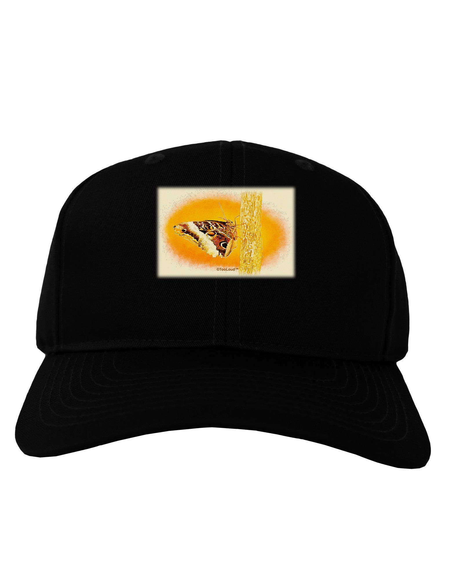 Watercolor Owl Moth Adult Dark Baseball Cap Hat-Baseball Cap-TooLoud-Black-One Size-Davson Sales