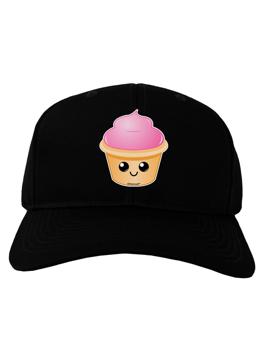 Cute Cupcake Design #2 Adult Dark Baseball Cap Hat by TooLoud-Baseball Cap-TooLoud-Black-One Size-Davson Sales
