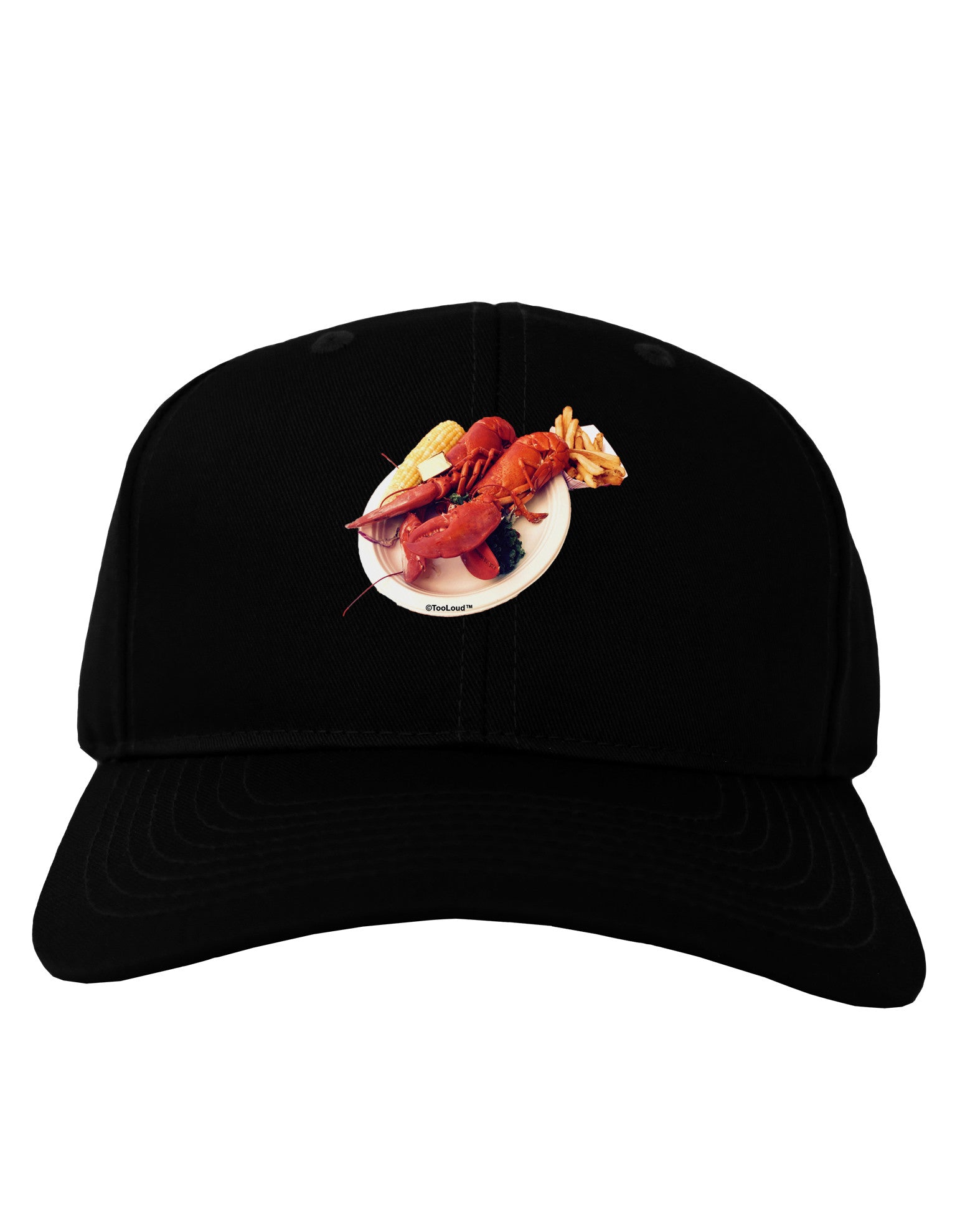 Lobster Plate Adult Dark Baseball Cap Hat-Baseball Cap-TooLoud-Black-One Size-Davson Sales