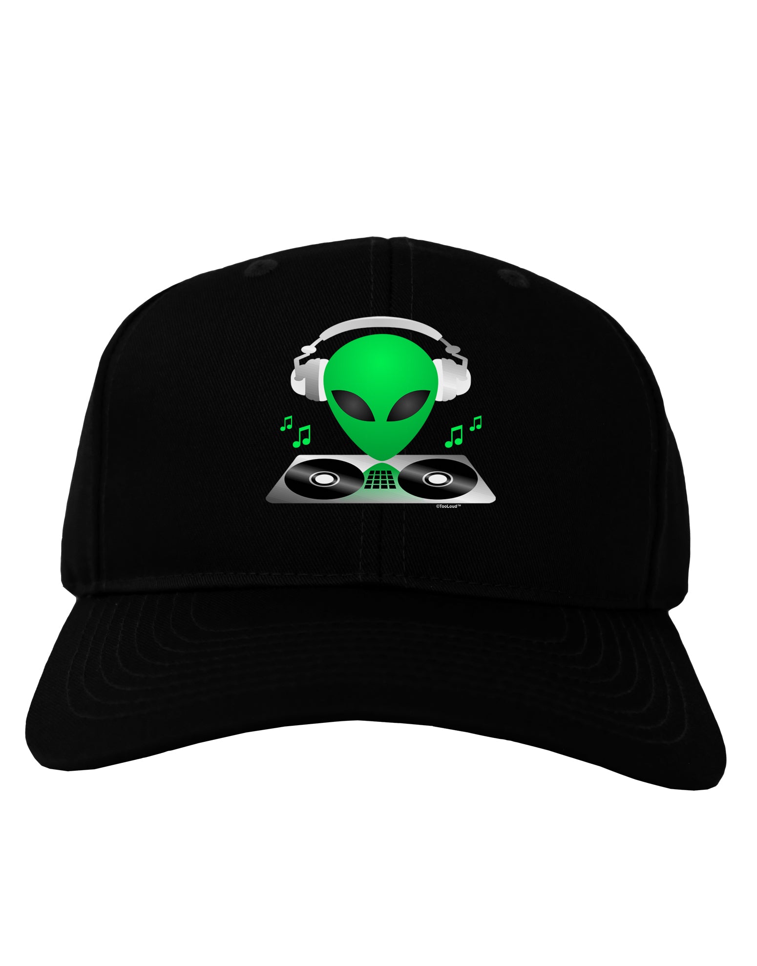 Alien DJ Adult Dark Baseball Cap Hat-Baseball Cap-TooLoud-Black-One Size-Davson Sales
