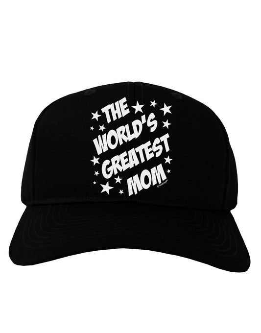 The World's Greatest Mom - Superhero Style Adult Dark Baseball Cap Hat by TooLoud-Baseball Cap-TooLoud-Black-One Size-Davson Sales