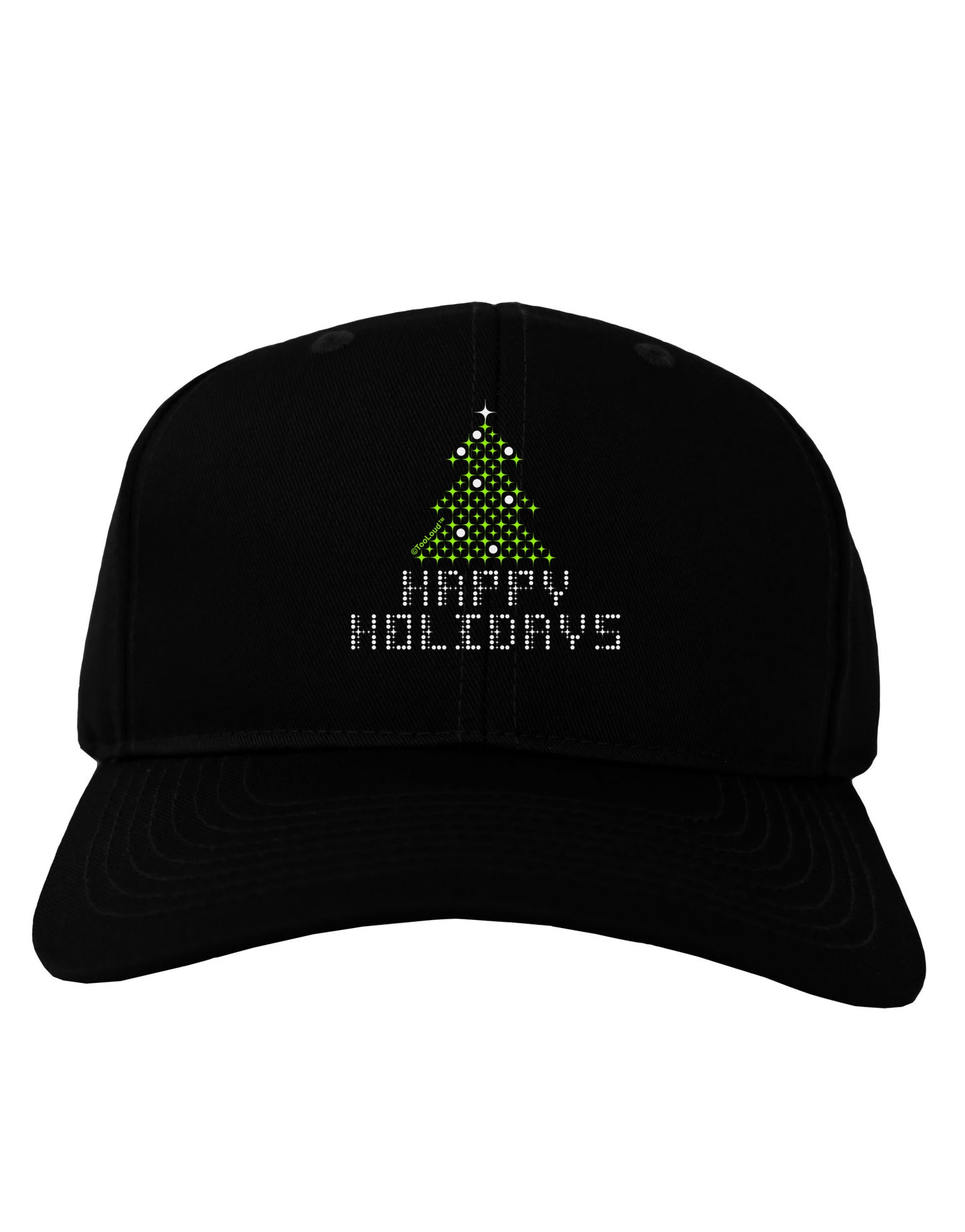 Happy Holidays Sparkles Adult Dark Baseball Cap Hat-Baseball Cap-TooLoud-Black-One Size-Davson Sales