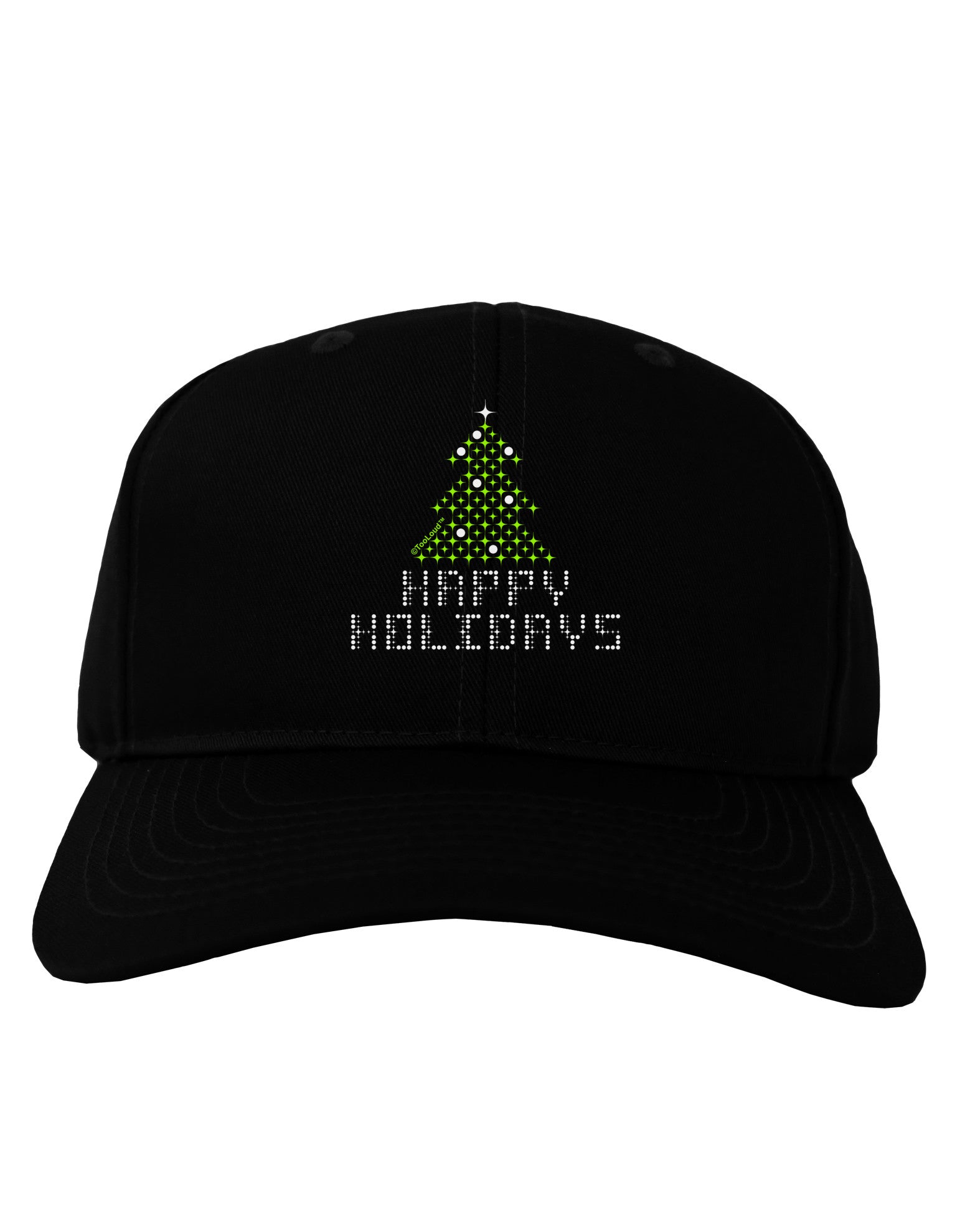 Happy Holidays Sparkles Adult Dark Baseball Cap Hat-Baseball Cap-TooLoud-Black-One Size-Davson Sales