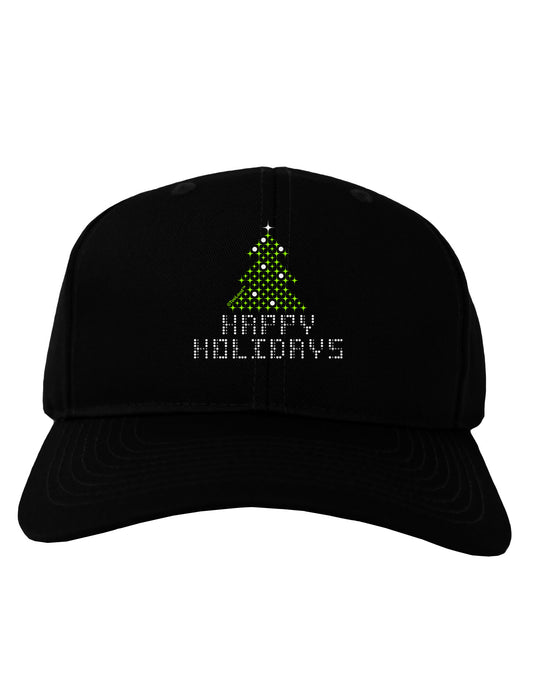 Happy Holidays Sparkles Adult Dark Baseball Cap Hat-Baseball Cap-TooLoud-Black-One Size-Davson Sales