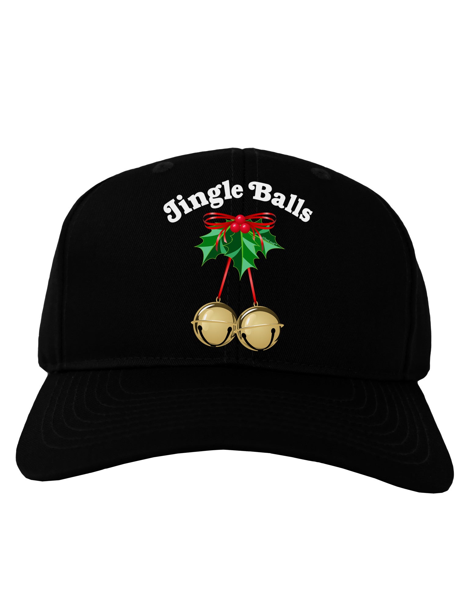 Jingle Balls with Text Adult Dark Baseball Cap Hat-Baseball Cap-TooLoud-Black-One Size-Davson Sales