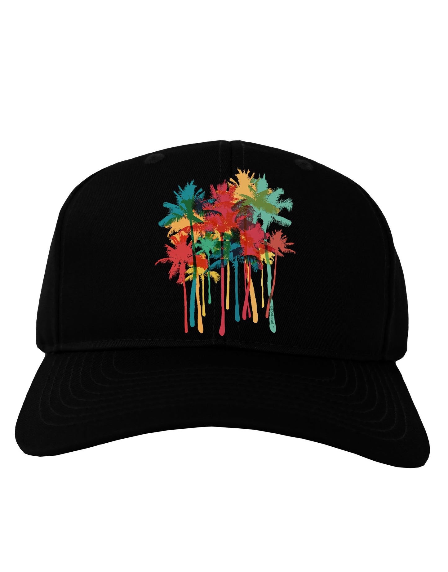 Paint Splash Palm Trees Adult Dark Baseball Cap Hat-Baseball Cap-TooLoud-Black-One Size-Davson Sales