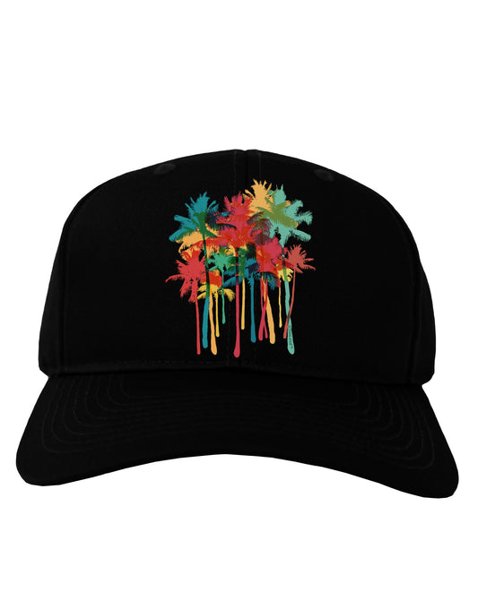 Paint Splash Palm Trees Adult Dark Baseball Cap Hat-Baseball Cap-TooLoud-Black-One Size-Davson Sales