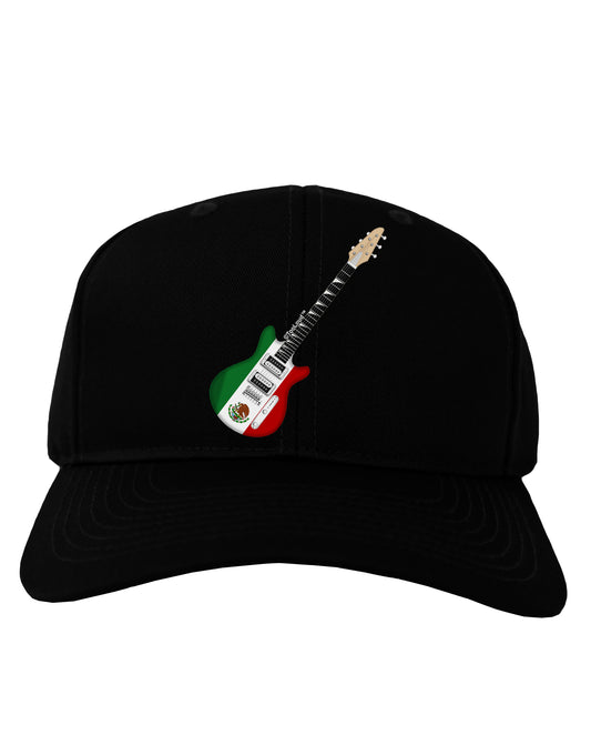 Mexican Flag Guitar Design Adult Dark Baseball Cap Hat by TooLoud-Baseball Cap-TooLoud-Black-One Size-Davson Sales