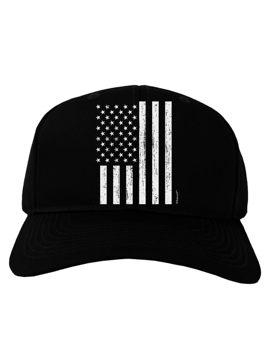 Stamp Style American Flag - Distressed Adult Dark Baseball Cap Hat by TooLoud-Baseball Cap-TooLoud-Black-One Size-Davson Sales