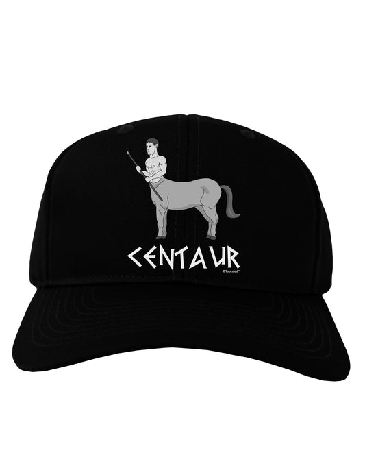Greek Mythology Centaur Design - Grayscale - Text Adult Dark Baseball Cap Hat by TooLoud-Baseball Cap-TooLoud-Black-One Size-Davson Sales