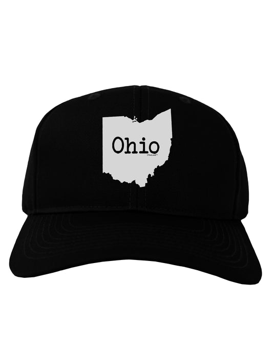 Ohio - United States Shape Adult Dark Baseball Cap Hat by TooLoud-Baseball Cap-TooLoud-Black-One Size-Davson Sales