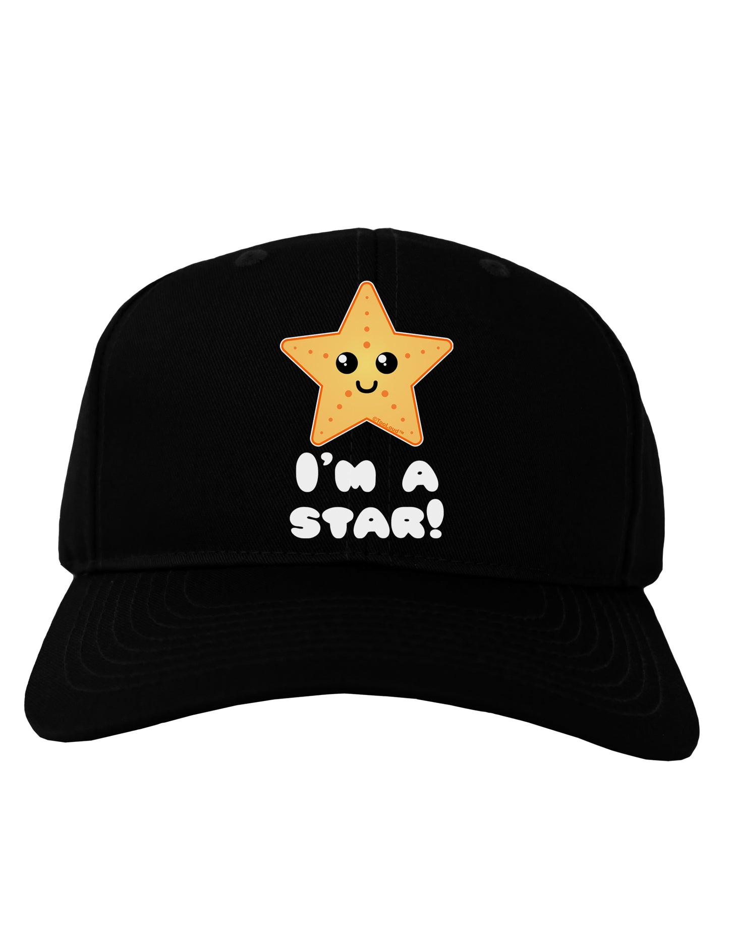 Cute Starfish - I am a Star Adult Dark Baseball Cap Hat by TooLoud-Baseball Cap-TooLoud-Black-One Size-Davson Sales
