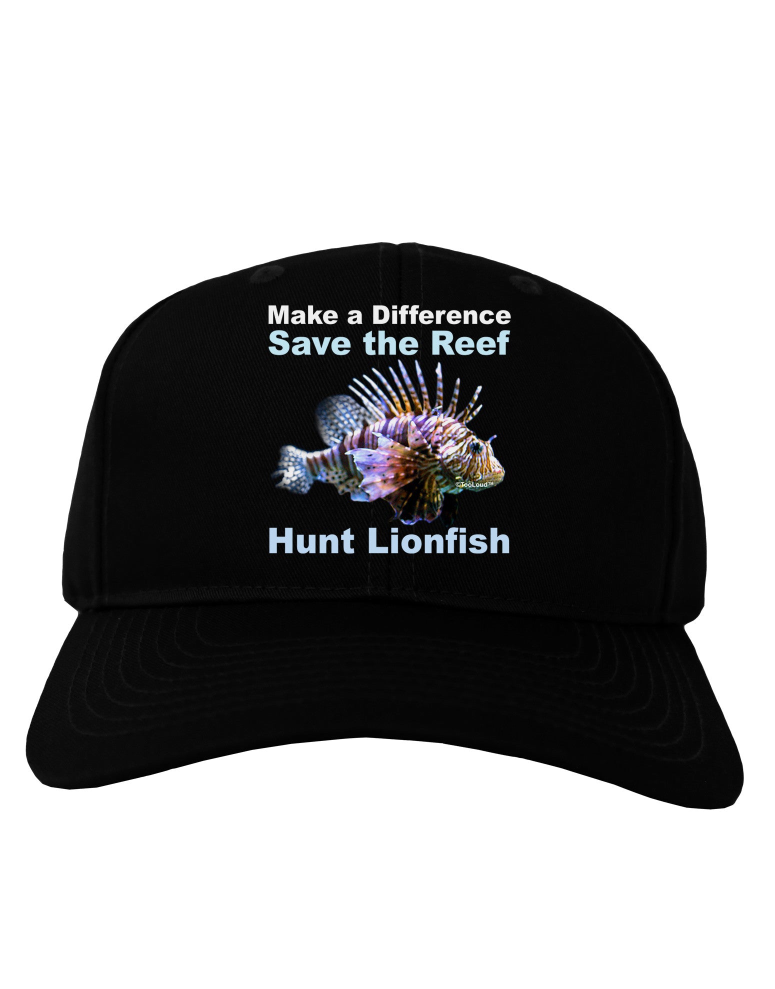 Save the Reef - Hunt Lionfish Adult Dark Baseball Cap Hat-Baseball Cap-TooLoud-Black-One Size-Davson Sales