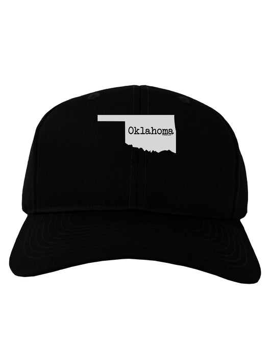 Oklahoma - United States Shape Adult Dark Baseball Cap Hat by TooLoud-Baseball Cap-TooLoud-Black-One Size-Davson Sales