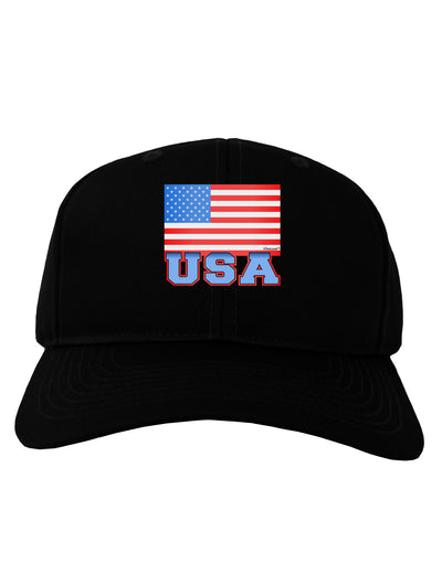 USA Flag Adult Dark Baseball Cap Hat by TooLoud-Baseball Cap-TooLoud-Black-One Size-Davson Sales