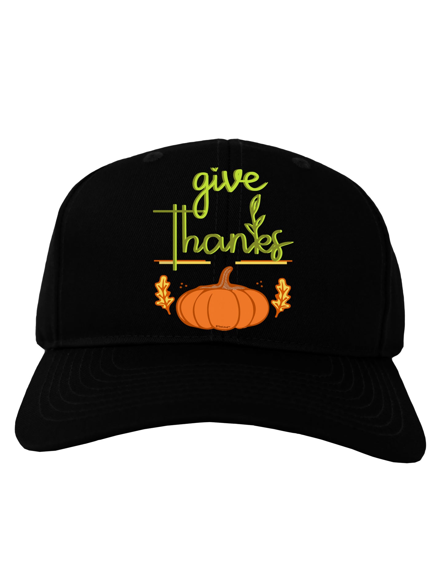 Give Thanks Adult Baseball Cap Hat-Baseball Cap-TooLoud-Black-One-Size-Fits-Most-Davson Sales