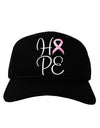 Hope - Breast Cancer Awareness Ribbon Adult Dark Baseball Cap Hat-Baseball Cap-TooLoud-Black-One Size-Davson Sales