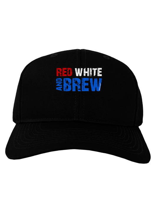 Red White and Brew Color Adult Dark Baseball Cap Hat by TooLoud-Baseball Cap-TooLoud-Black-One Size-Davson Sales