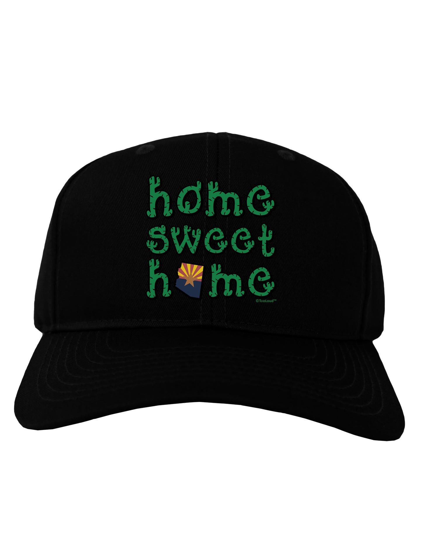 Home Sweet Home - Arizona - Cactus and State Flag Adult Dark Baseball Cap Hat by TooLoud-Baseball Cap-TooLoud-Black-One Size-Davson Sales