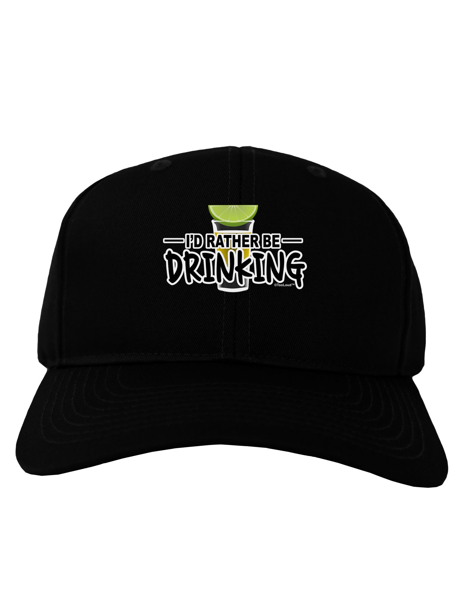 I'd Rather Be Drinking Adult Dark Baseball Cap Hat-Baseball Cap-TooLoud-Black-One Size-Davson Sales