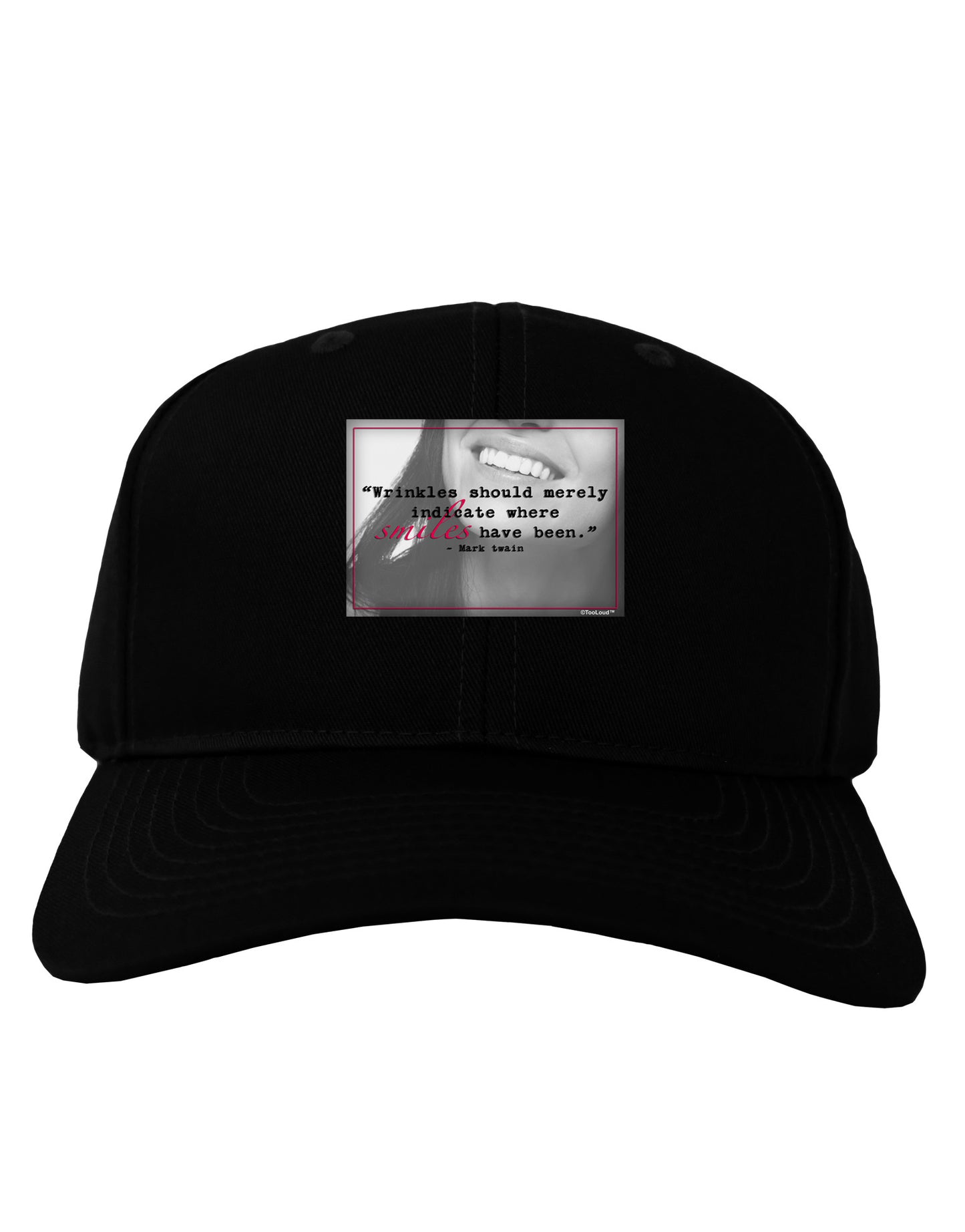 Where Smiles Mark Twain Adult Dark Baseball Cap Hat-Baseball Cap-TooLoud-Black-One Size-Davson Sales