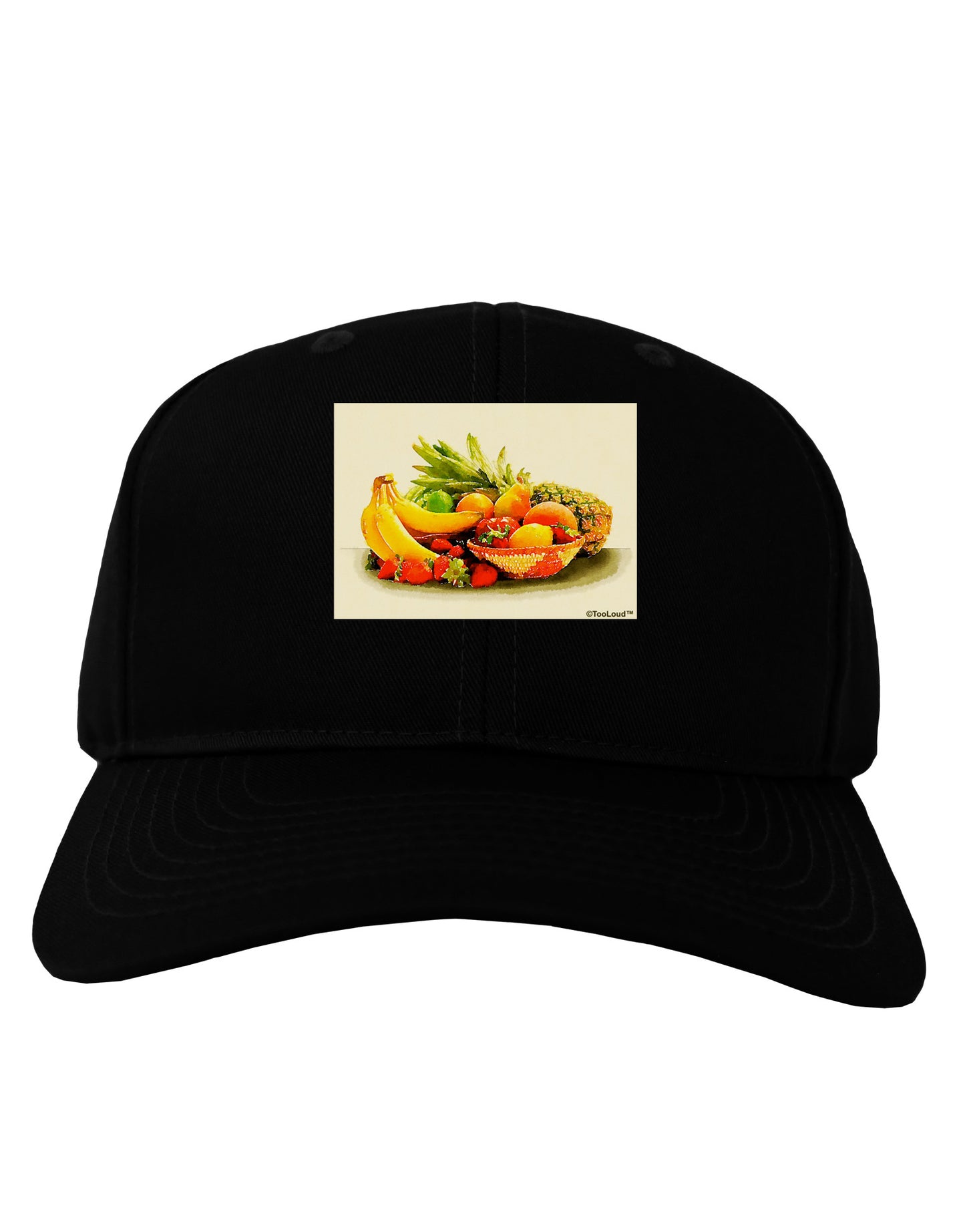 Watercolor Fruit Bowl 2 Adult Dark Baseball Cap Hat-Baseball Cap-TooLoud-Black-One Size-Davson Sales