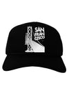 San Francisco Text Bay Bridge Adult Dark Baseball Cap Hat-Baseball Cap-TooLoud-Black-One Size-Davson Sales