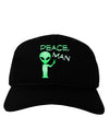 Peace Man Alien Adult Dark Baseball Cap Hat-Baseball Cap-TooLoud-Black-One Size-Davson Sales