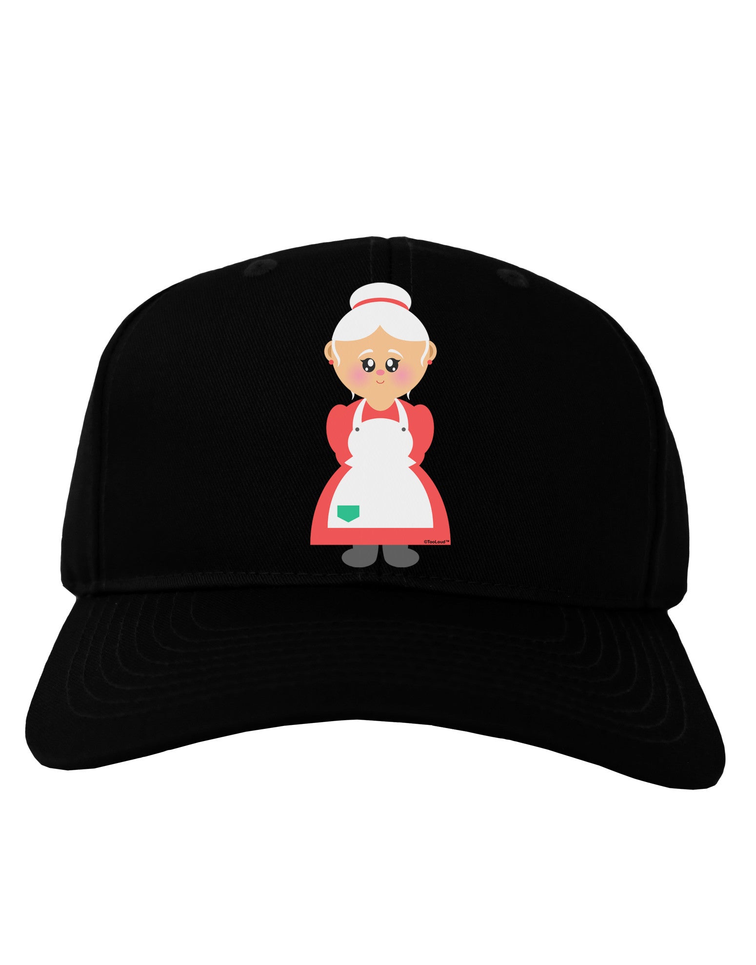 Cute Mrs Santa Claus Christmas Adult Dark Baseball Cap Hat-Baseball Cap-TooLoud-Black-One Size-Davson Sales