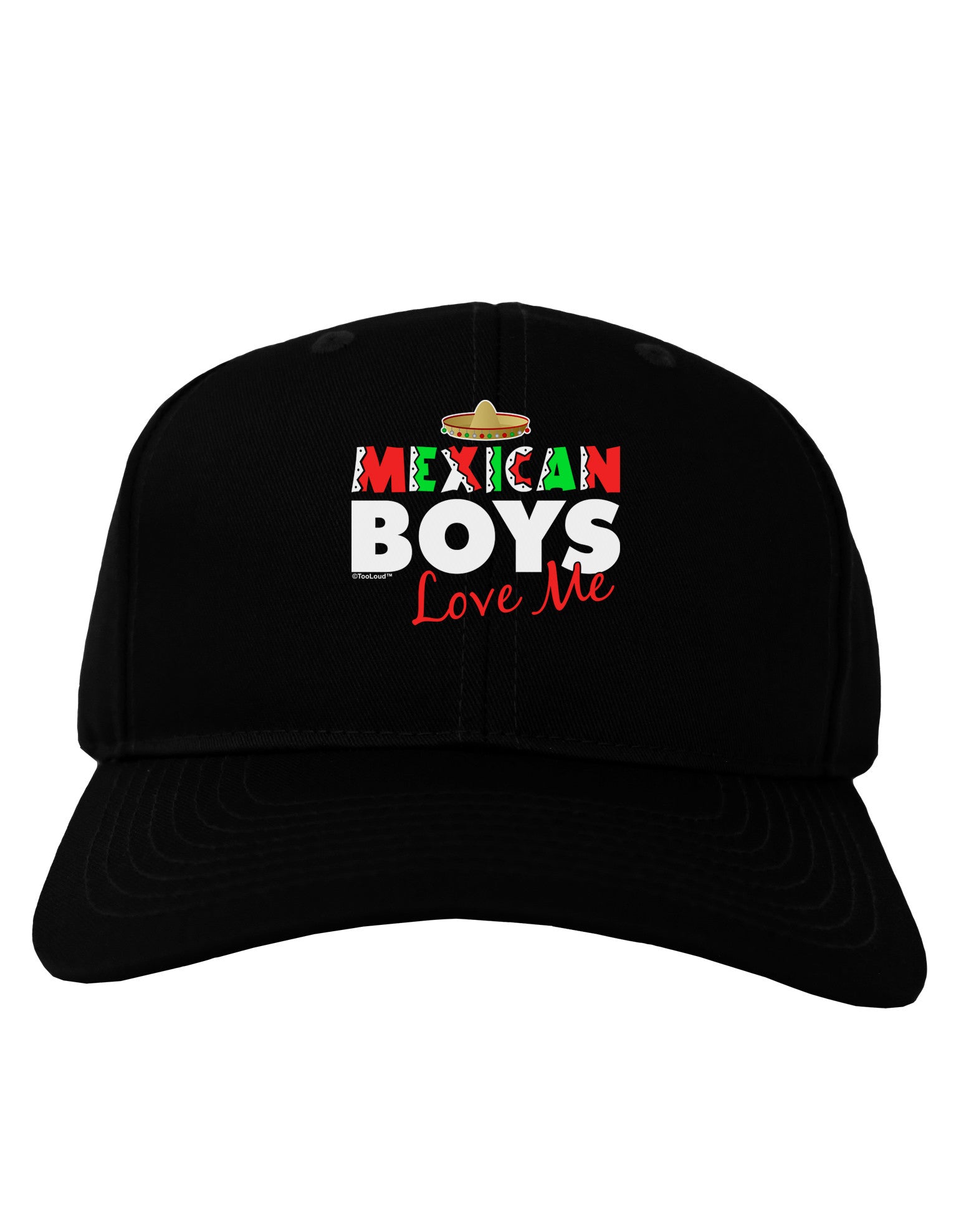 Mexican Boys Love Me Adult Dark Baseball Cap Hat-Baseball Cap-TooLoud-Black-One Size-Davson Sales
