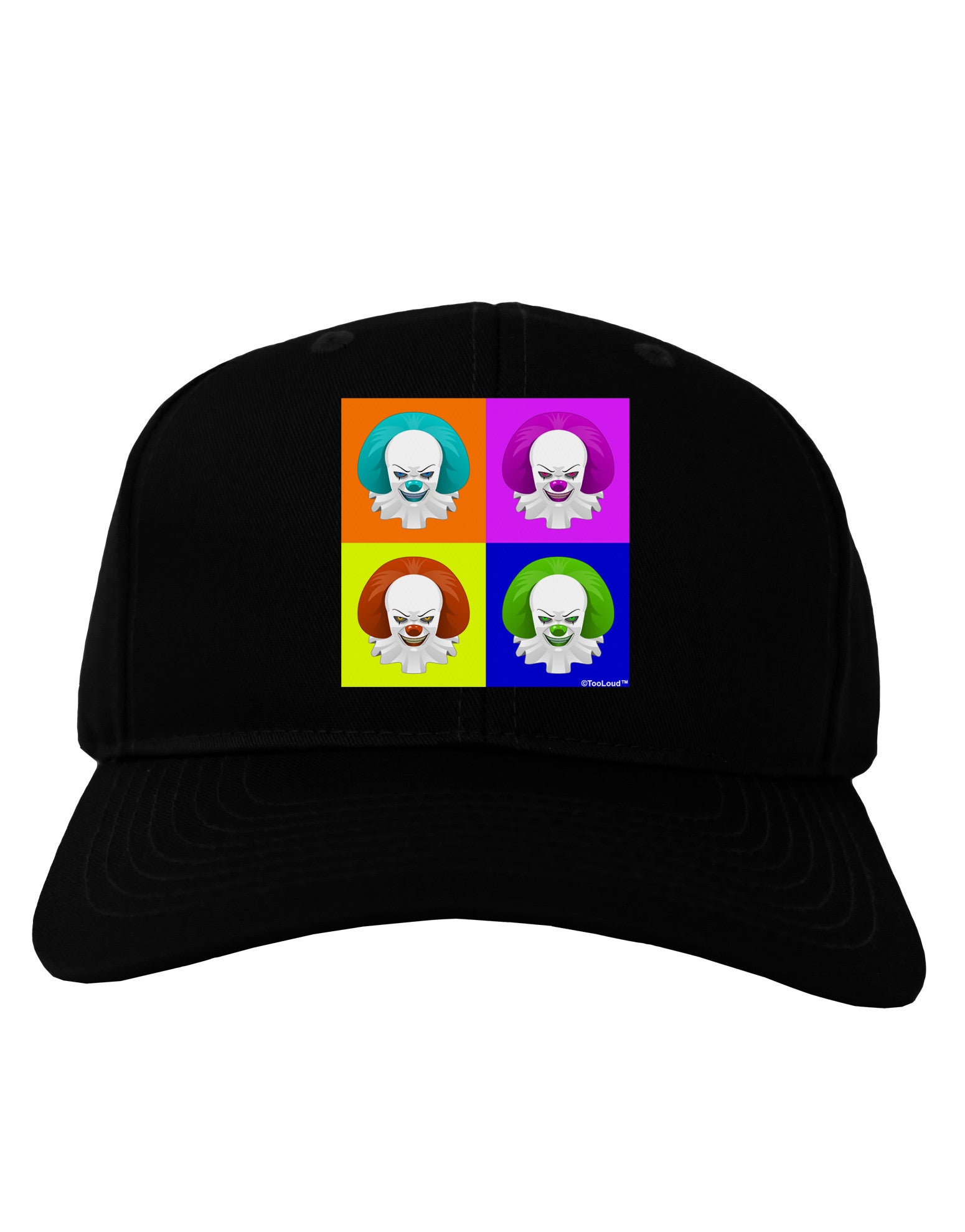 Clown Face Pop Art Adult Dark Baseball Cap Hat-Baseball Cap-TooLoud-Black-One Size-Davson Sales