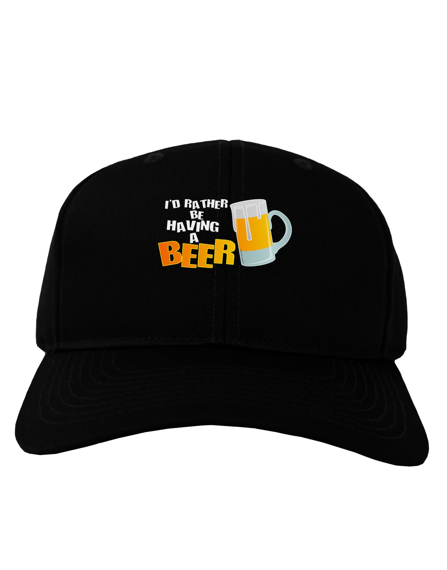 I'd Rather Be Having A Beer Adult Dark Baseball Cap Hat-Baseball Cap-TooLoud-Black-One Size-Davson Sales