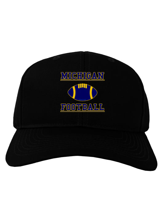 Michigan Football Adult Dark Baseball Cap Hat by TooLoud-Baseball Cap-TooLoud-Black-One Size-Davson Sales
