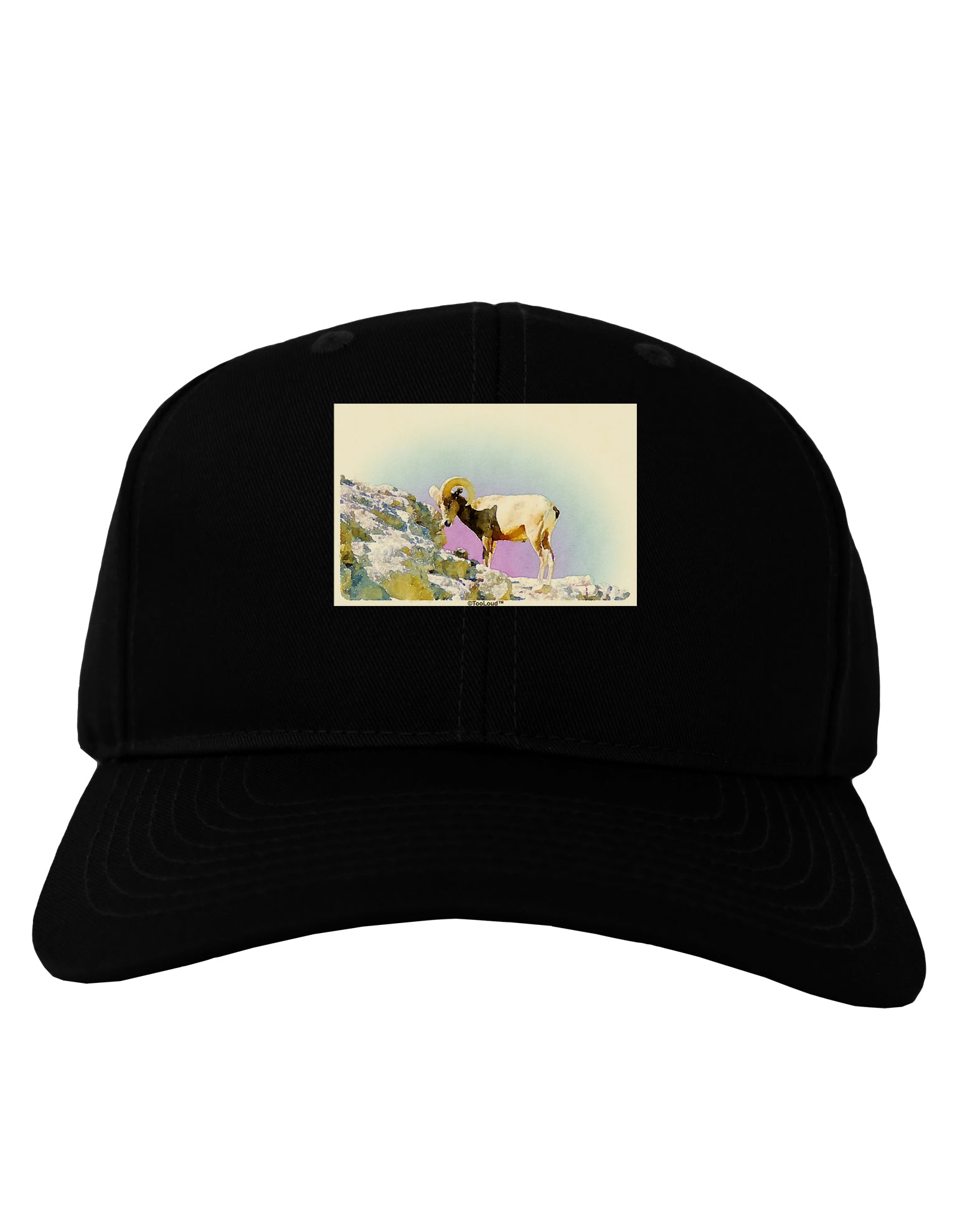 Bighorn Ram Watercolor Adult Dark Baseball Cap Hat-Baseball Cap-TooLoud-Black-One Size-Davson Sales